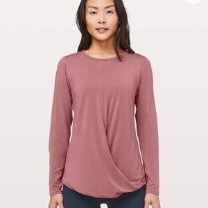 {SOLD} LULULEMON Serene Saturday Long Sleeve Pink Women’s Size 4